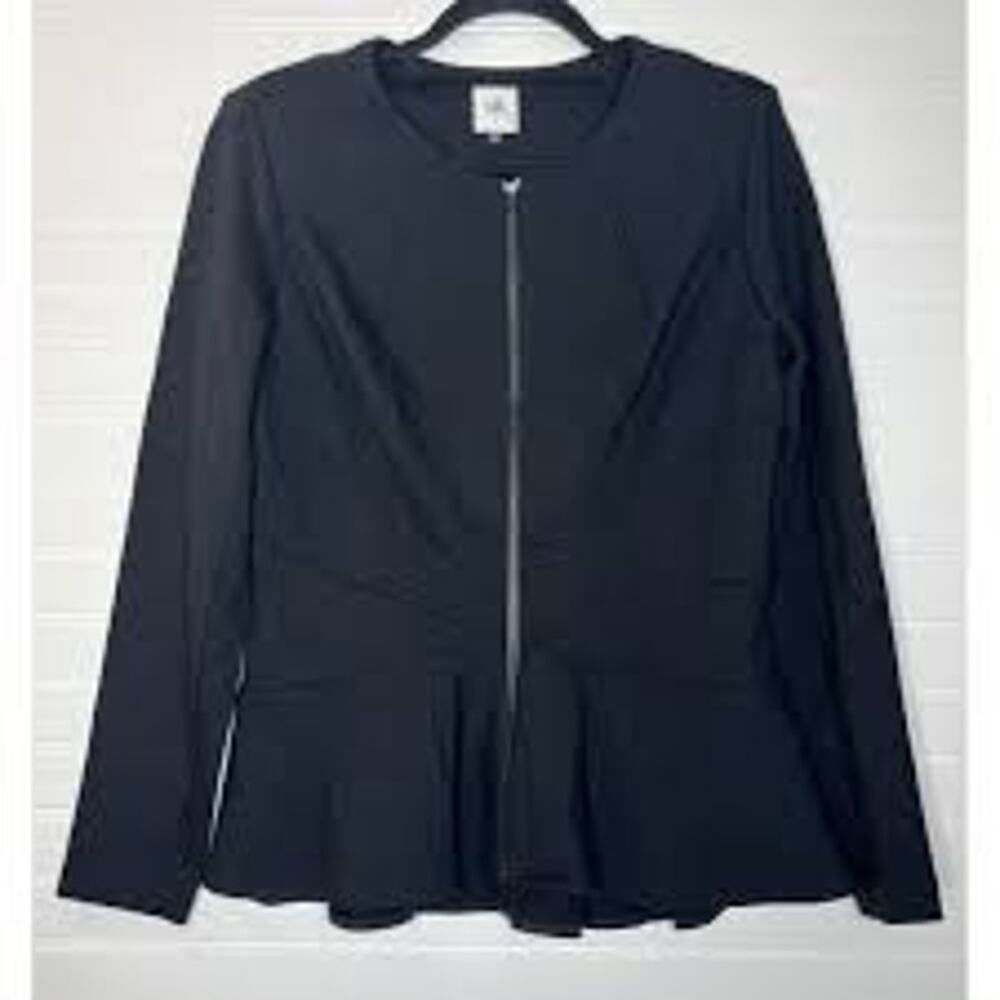 Cabi Crisscross Ponte Knit Peplum Blazer Jacket Size Large